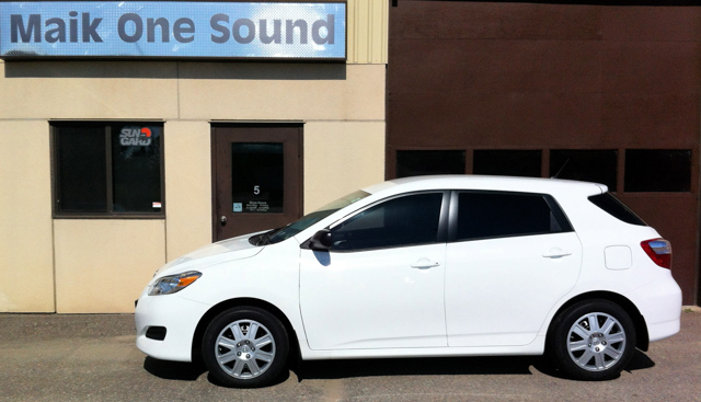 Toyota Matrix 2013 with professional window tint in North Bay